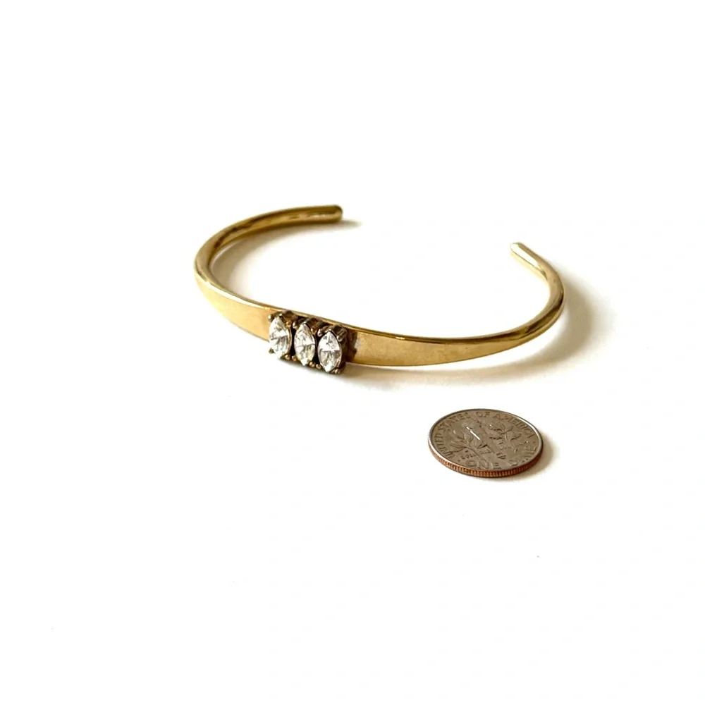 Lee Angel for NEIMAN MARCUS | NWT | Classic Gold Cuff With Marquis Crystals - Picture 6 of 8